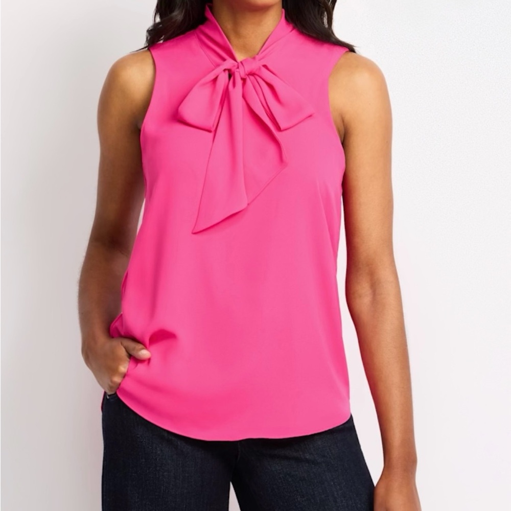 41 Hawthorn Tie Front Sleeveless Blouse - Pink